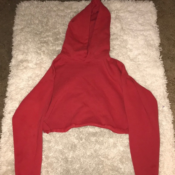 Cropped Red Hoodie (NEW) - Picture 2 of 3